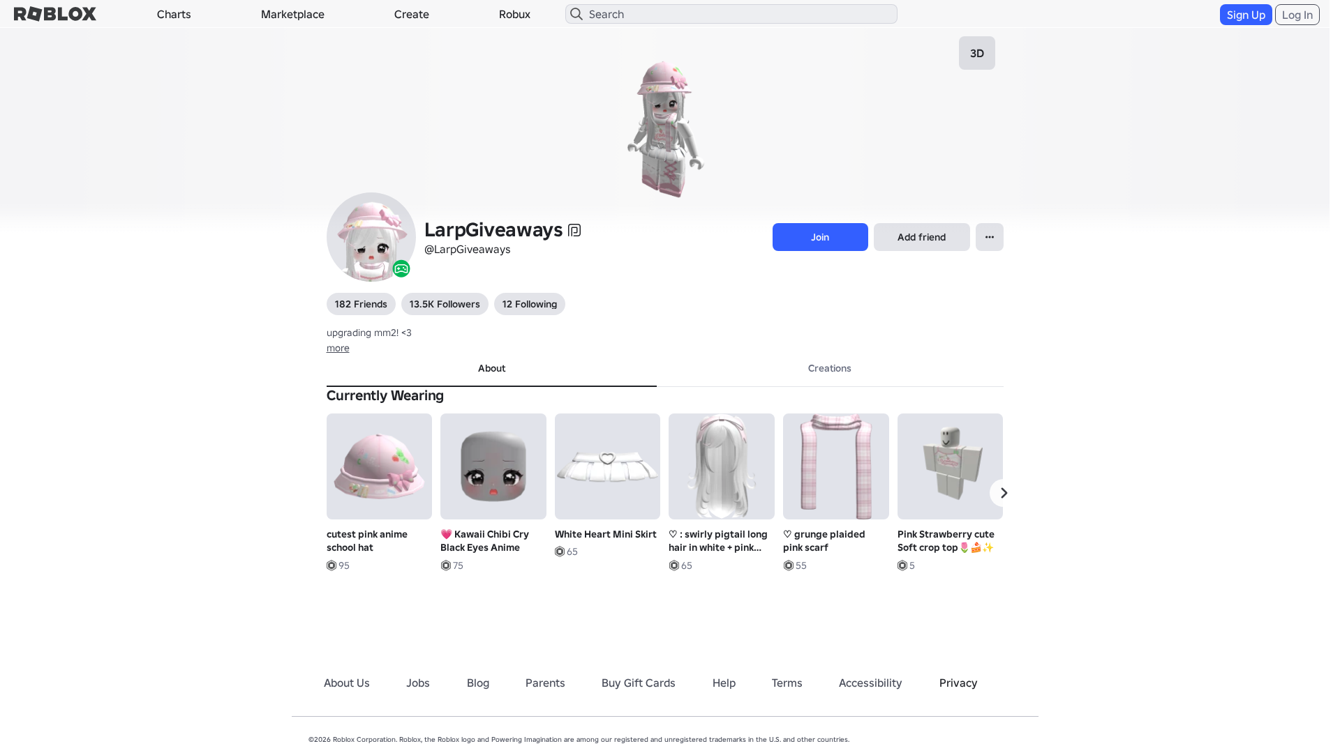 Screenshot of www.roblox.com.ml