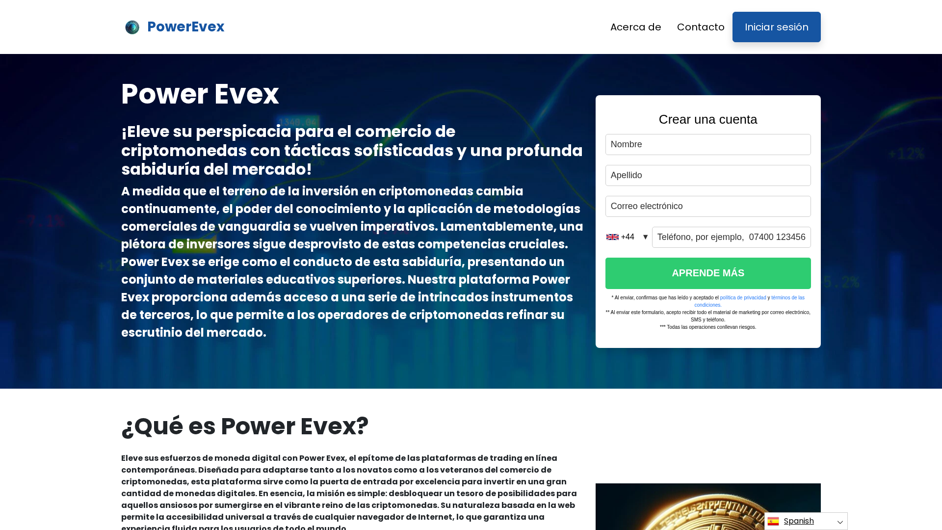 Screenshot of powerevex.app