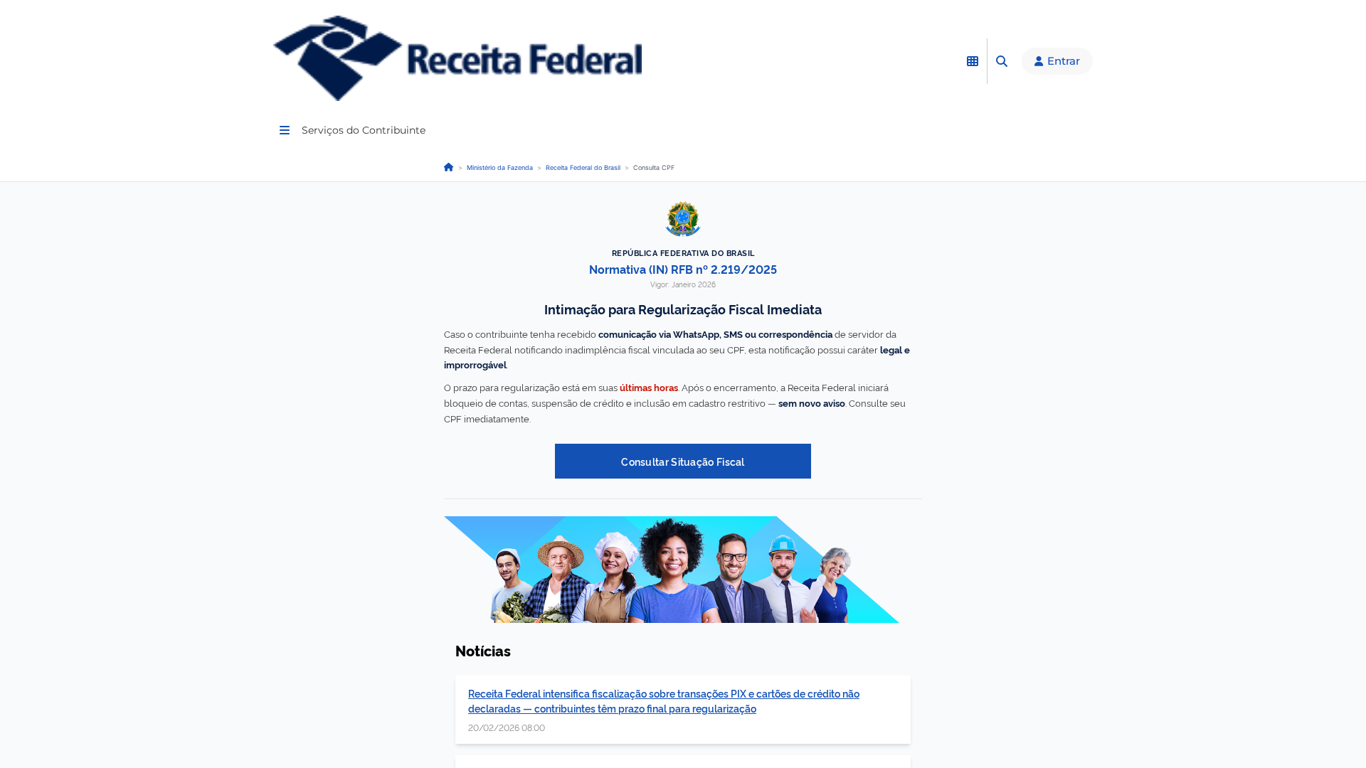 Screenshot of portal.regularizaregistro.com