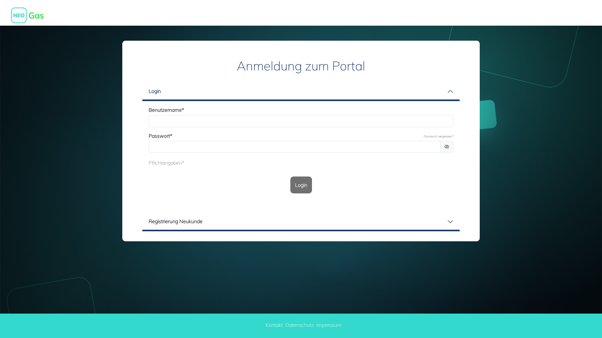 Screenshot of neogaskunde.neogas-energy.com