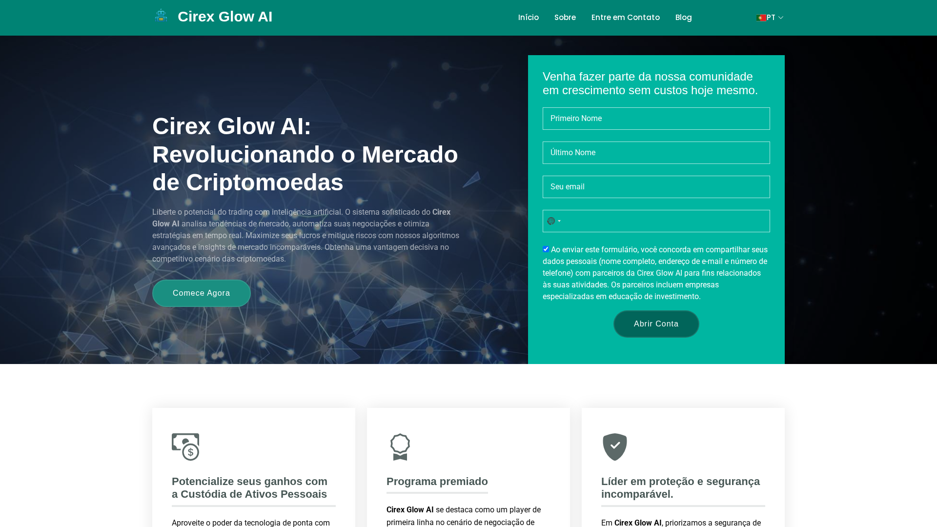 Screenshot of cirexglowai.net