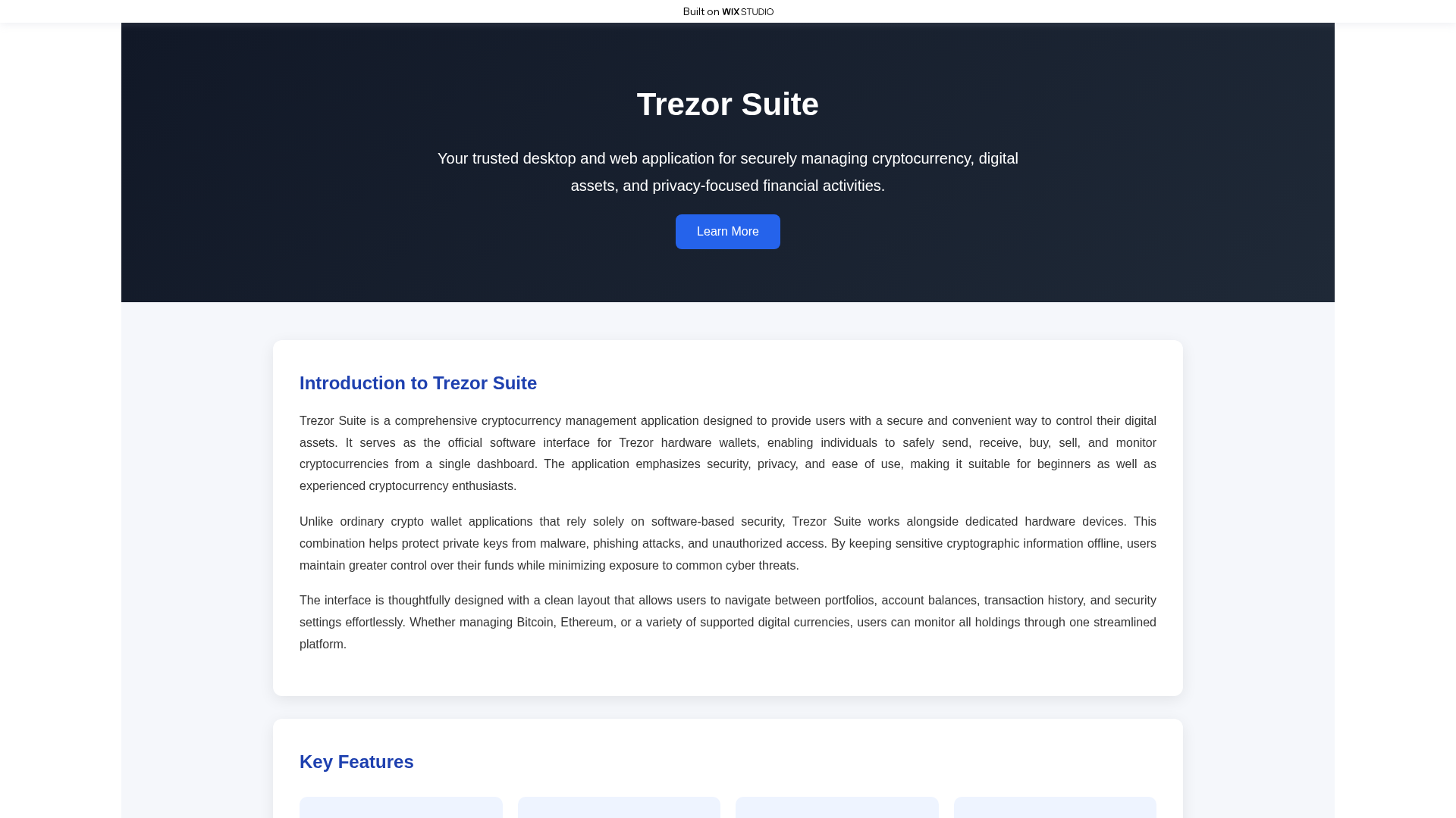 Screenshot of trexzor-suiteapp.wixstudio.com