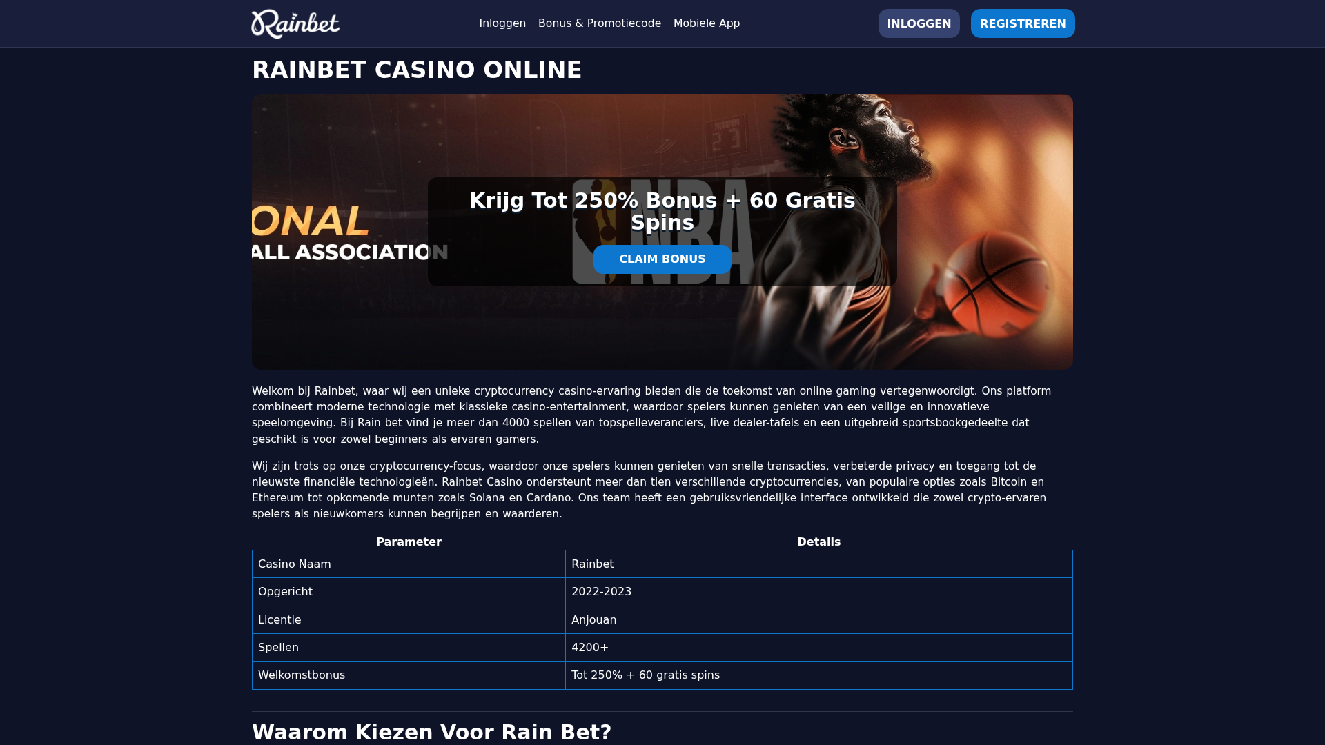 Screenshot of rainbetcasinos-nl.com