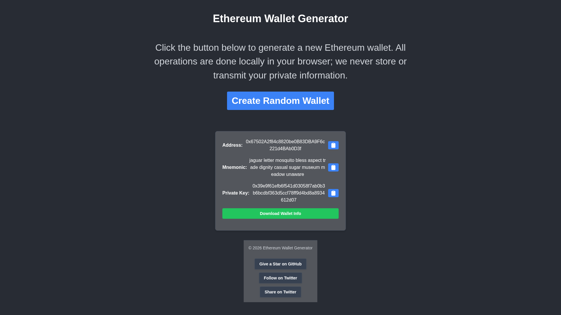 Screenshot of ethereum-wallet-generator-online.vercel.app