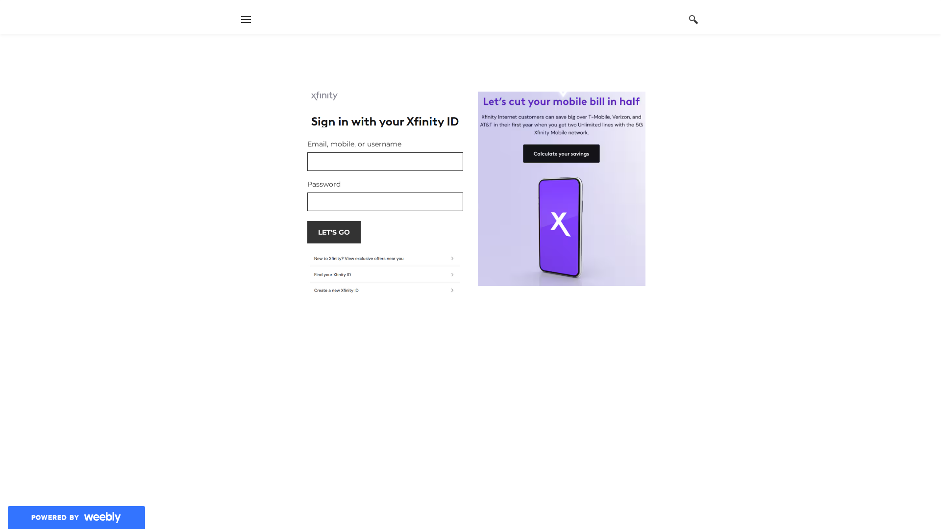 Screenshot of xfinityserverddl.weebly.com