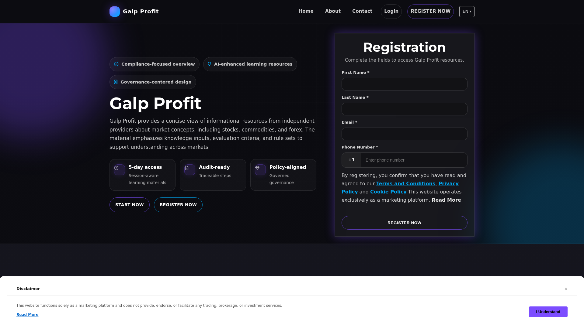 Screenshot of galp-profit-solution.com