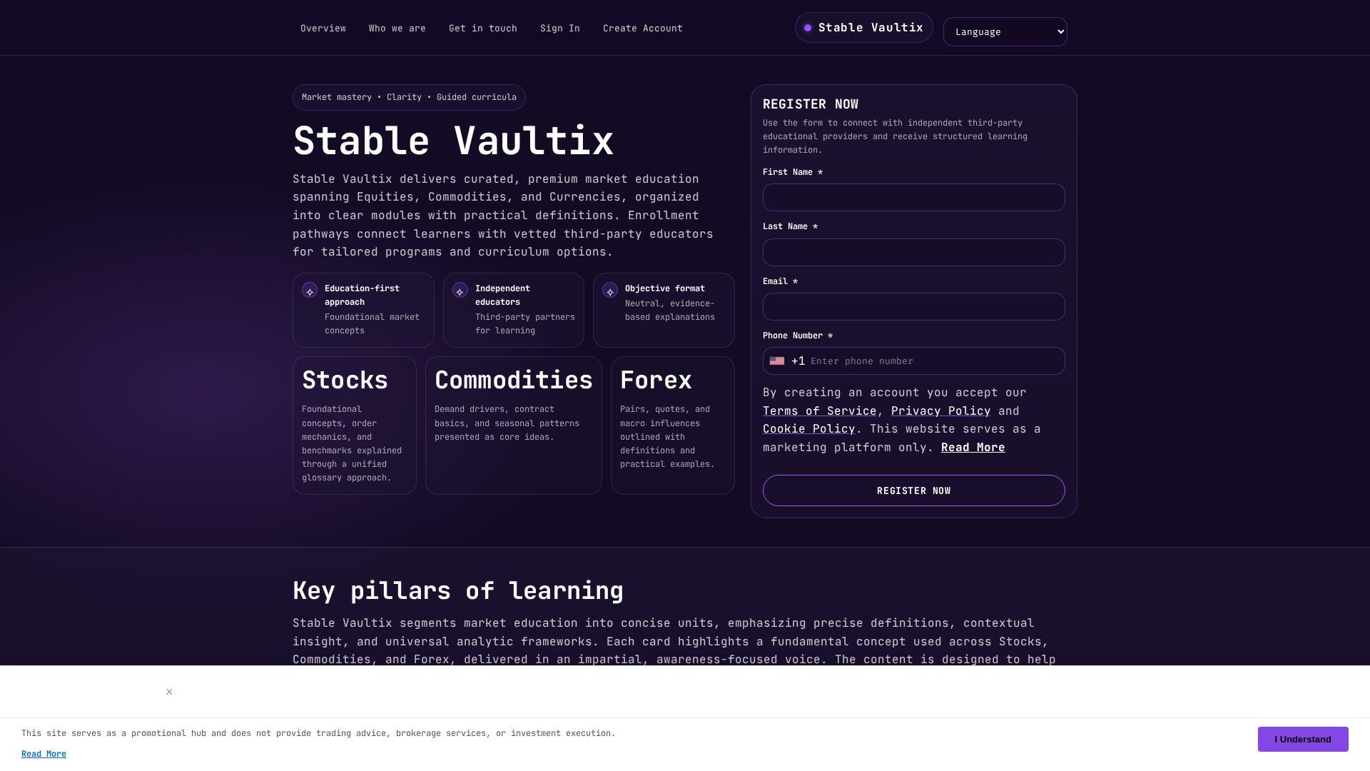 Screenshot of stablevaultix.pro