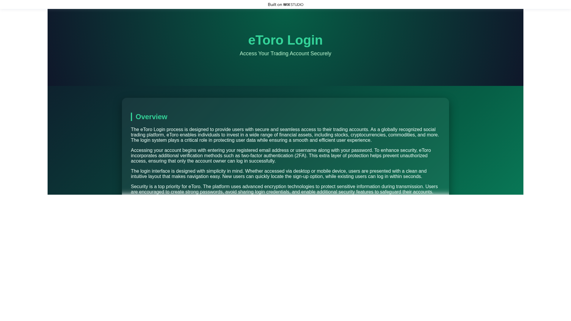 Screenshot of engtoro.wixstudio.com