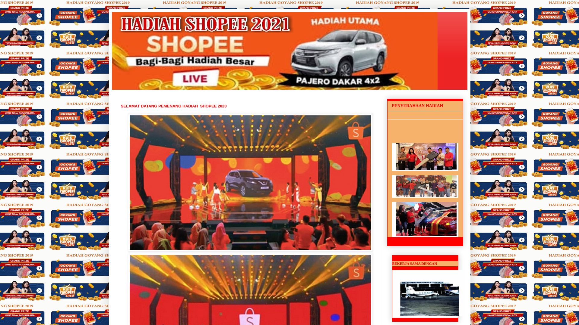 Screenshot of hadiahshopee333.blogspot.com