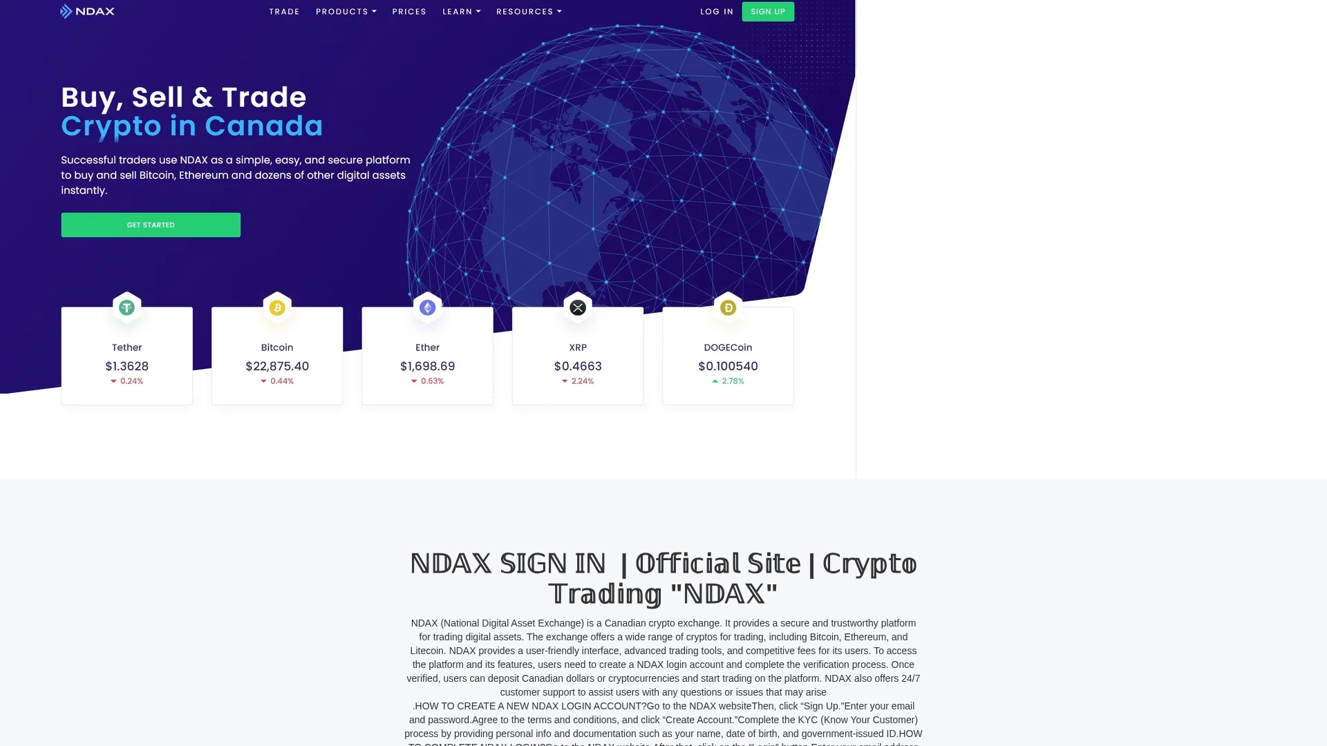 Screenshot of nddaxxsignin.webflow.io