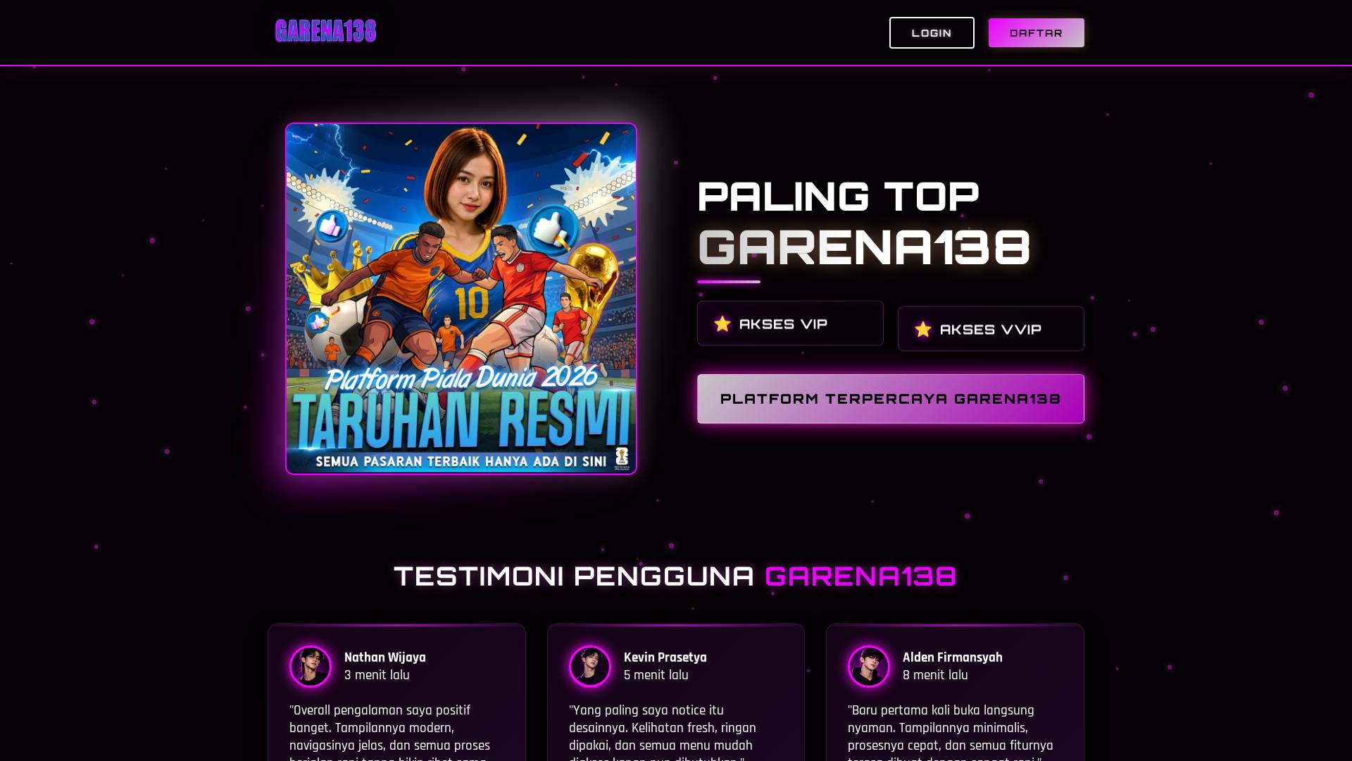 Screenshot of garena138.net