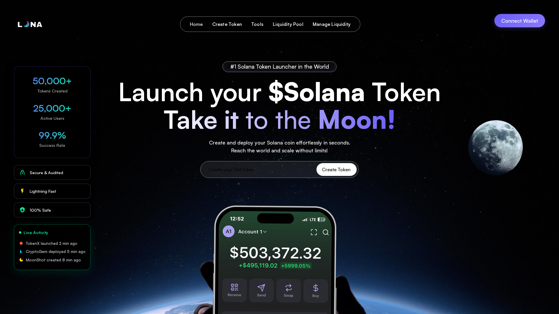 Screenshot of luna-crypto.com