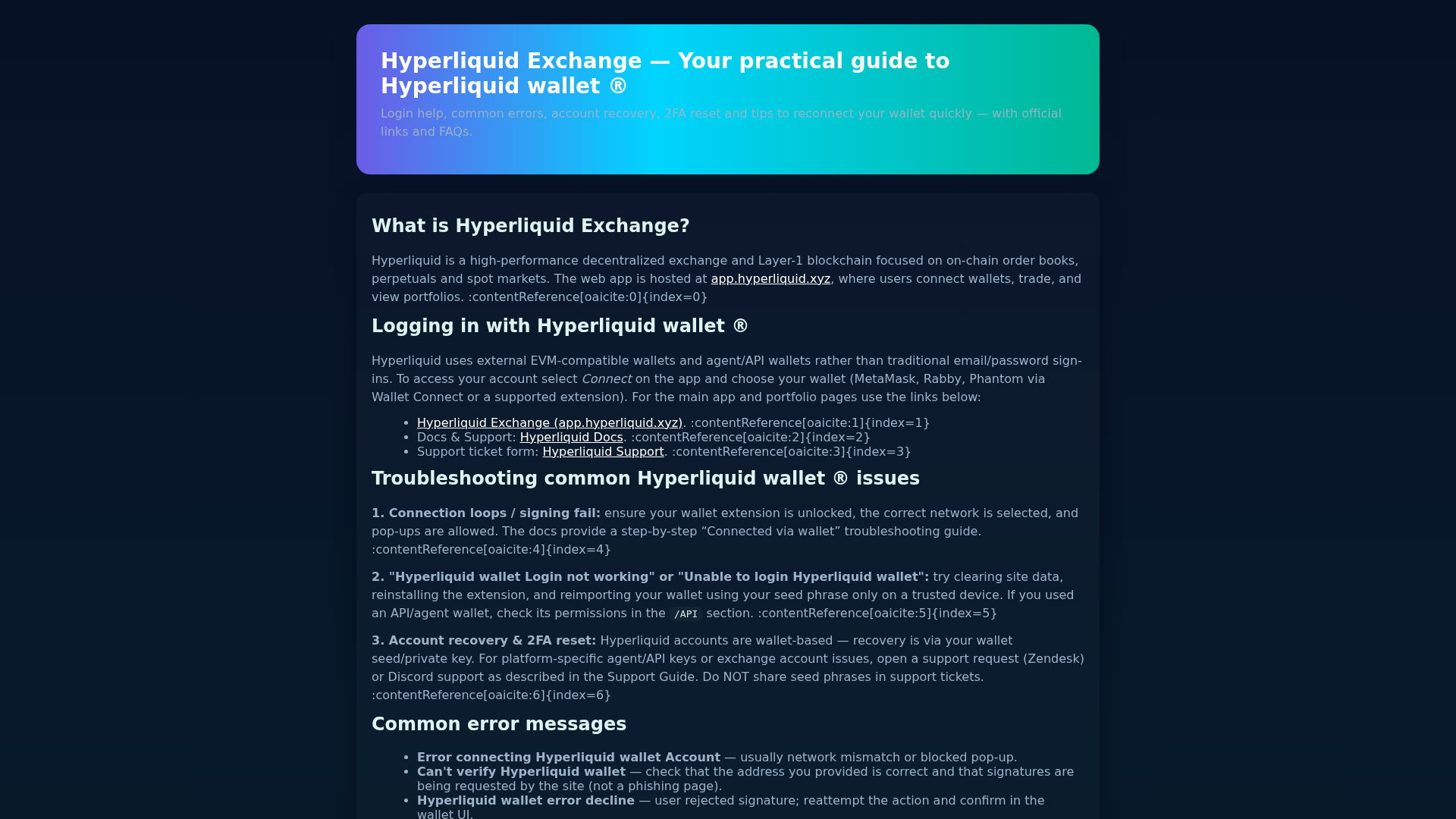 Screenshot of access-hyperliqueed-exchange.pages.dev
