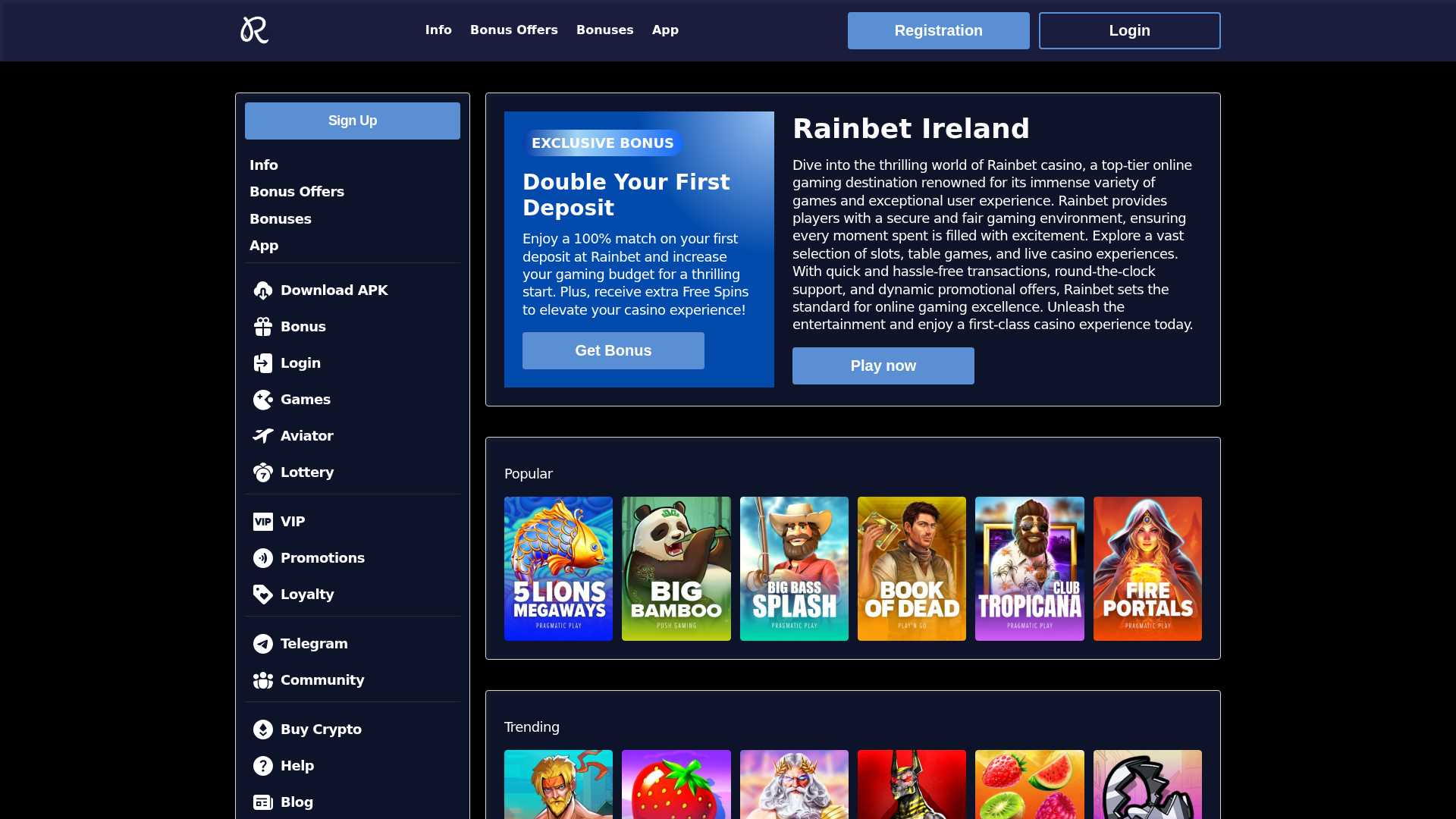 Screenshot of rainbetireland-com.pages.dev