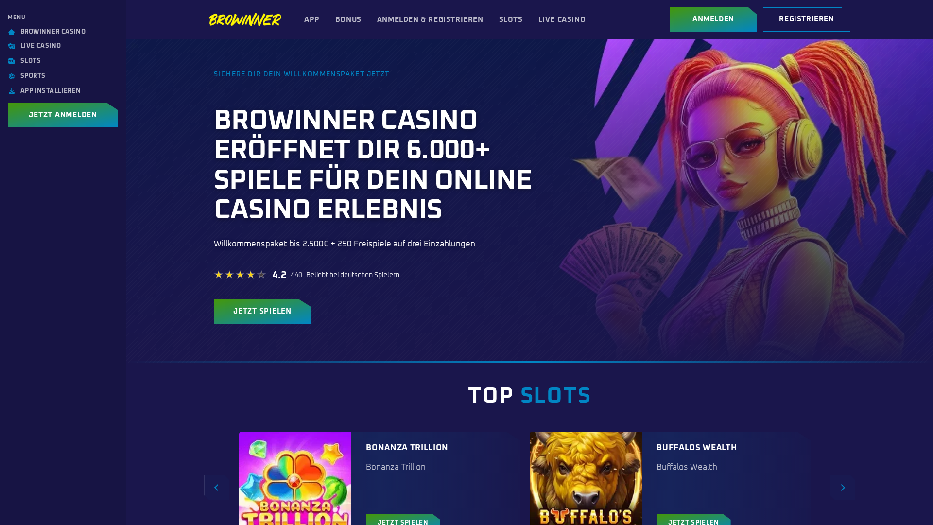 Screenshot of browinnercasino-de.net