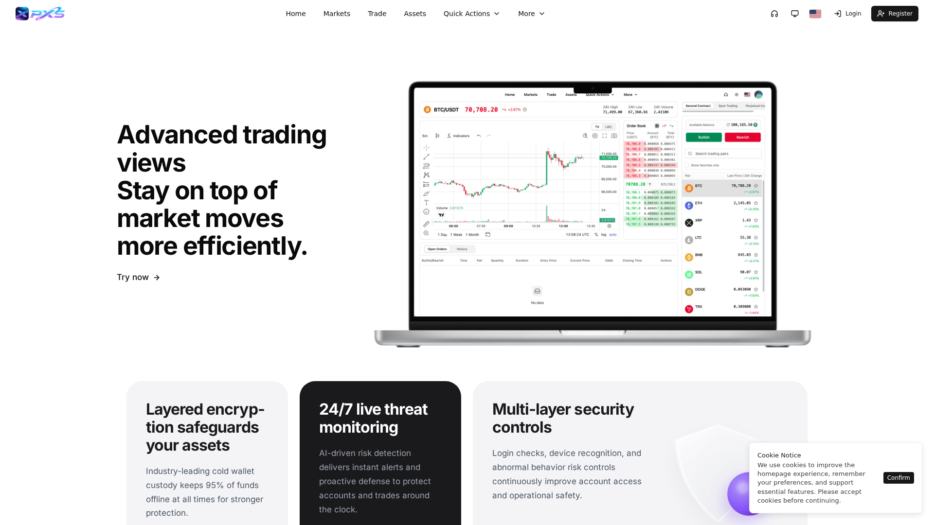 Screenshot of pxs.me