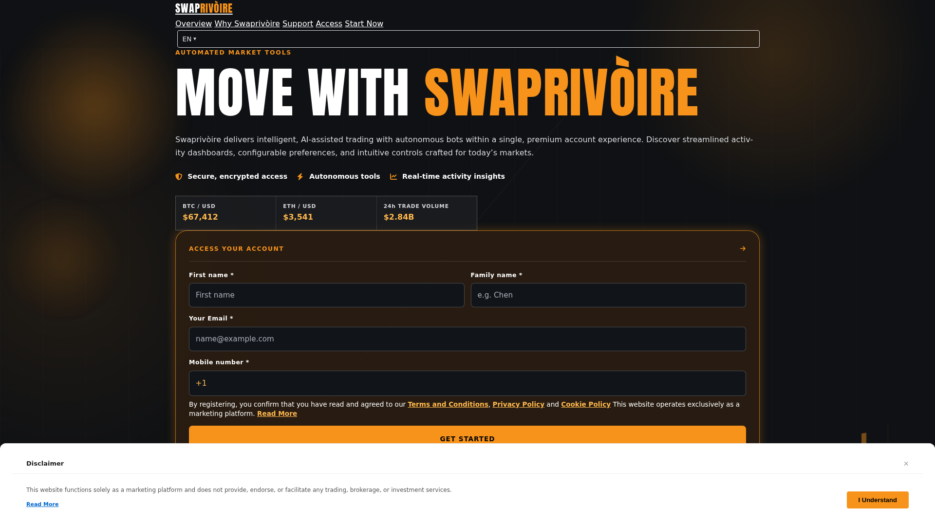Screenshot of swaprivoire-app.click