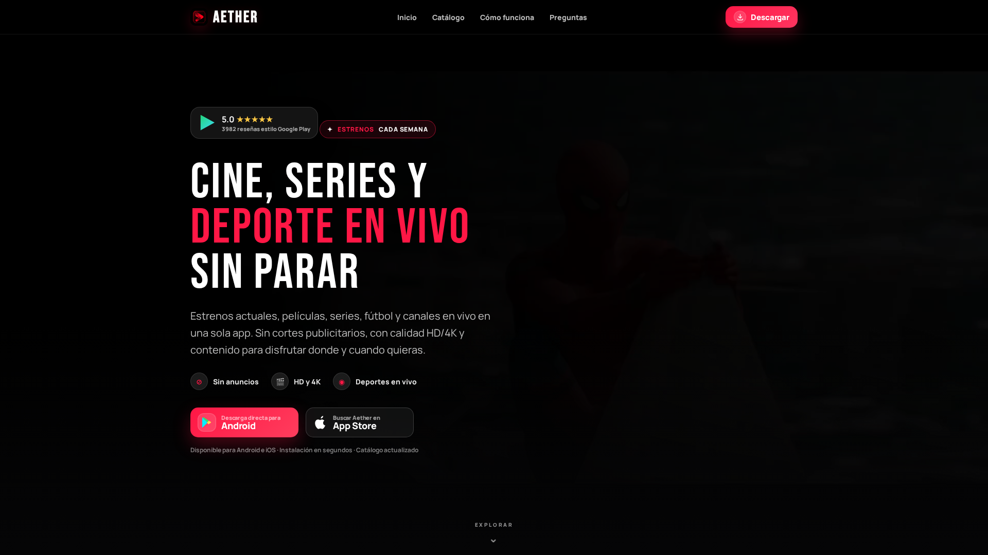 Screenshot of aether-spain.sbs