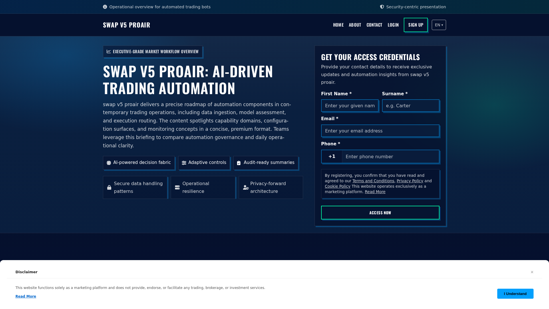 Screenshot of swapv5proair.digital