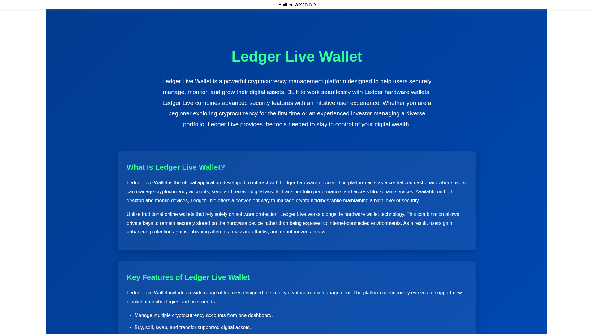 Screenshot of live-platforms.wixstudio.com