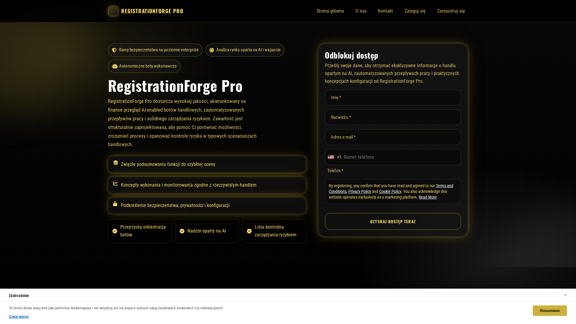 Screenshot of formularzrejestracyjny.shop