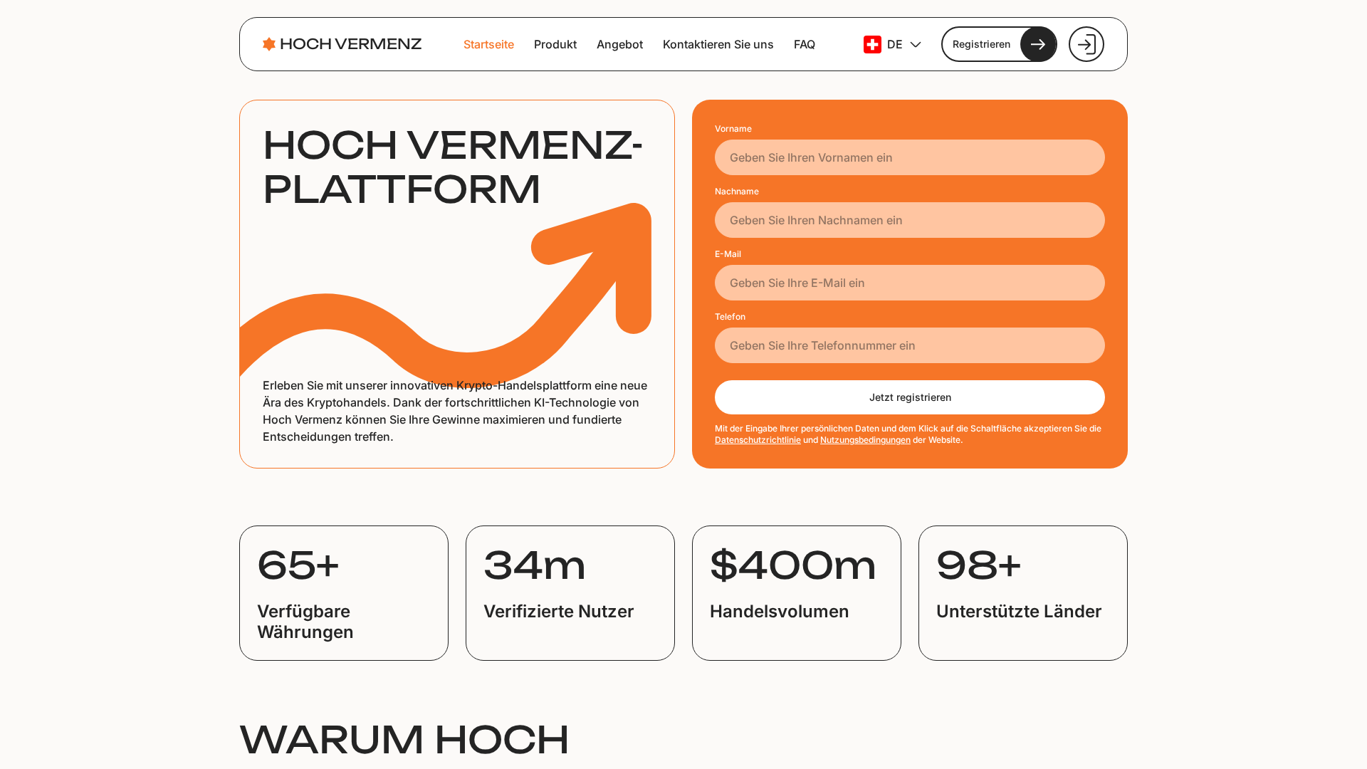 Screenshot of www.hoch-vermenz.com