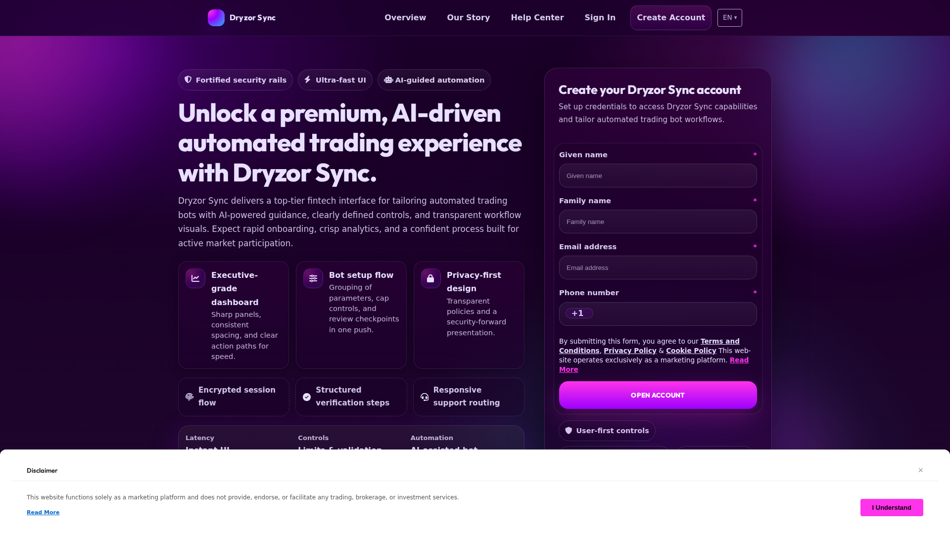 Screenshot of dryzorsync.digital