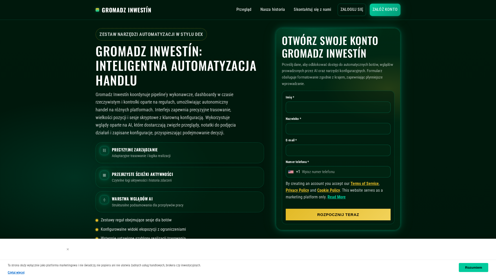 Screenshot of gromadzinwestin.shop