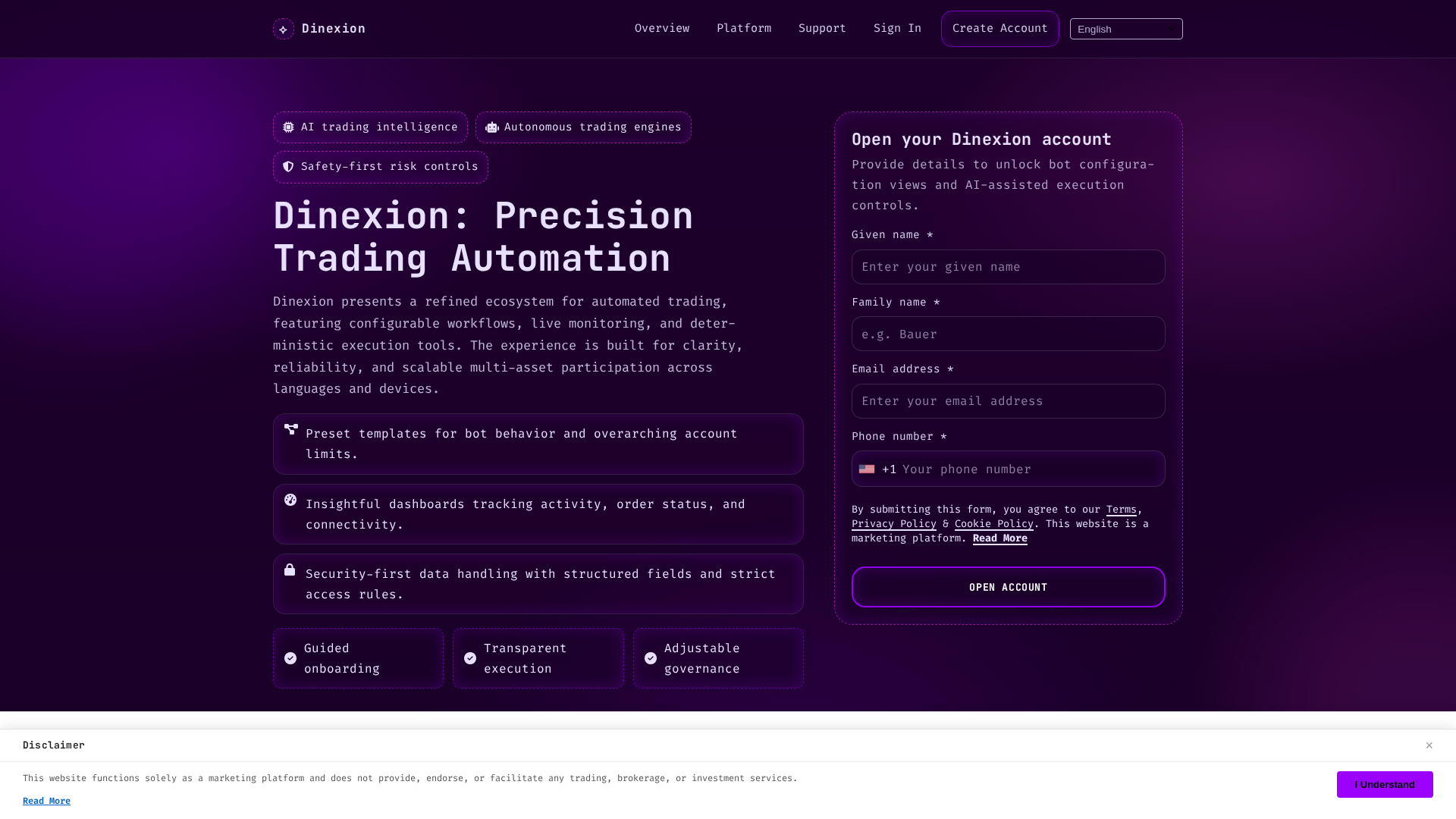 Screenshot of dinexionsoftware.click