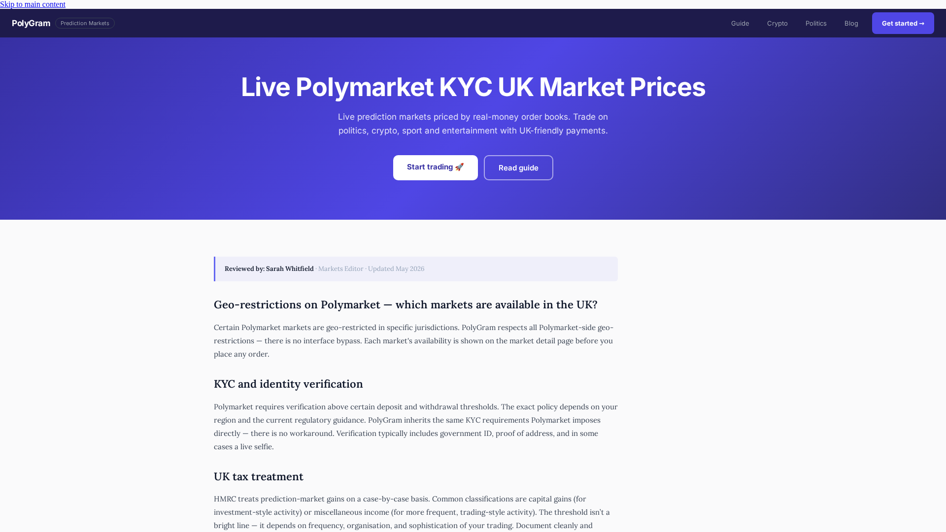 Screenshot of polymarket-kyc.co.uk