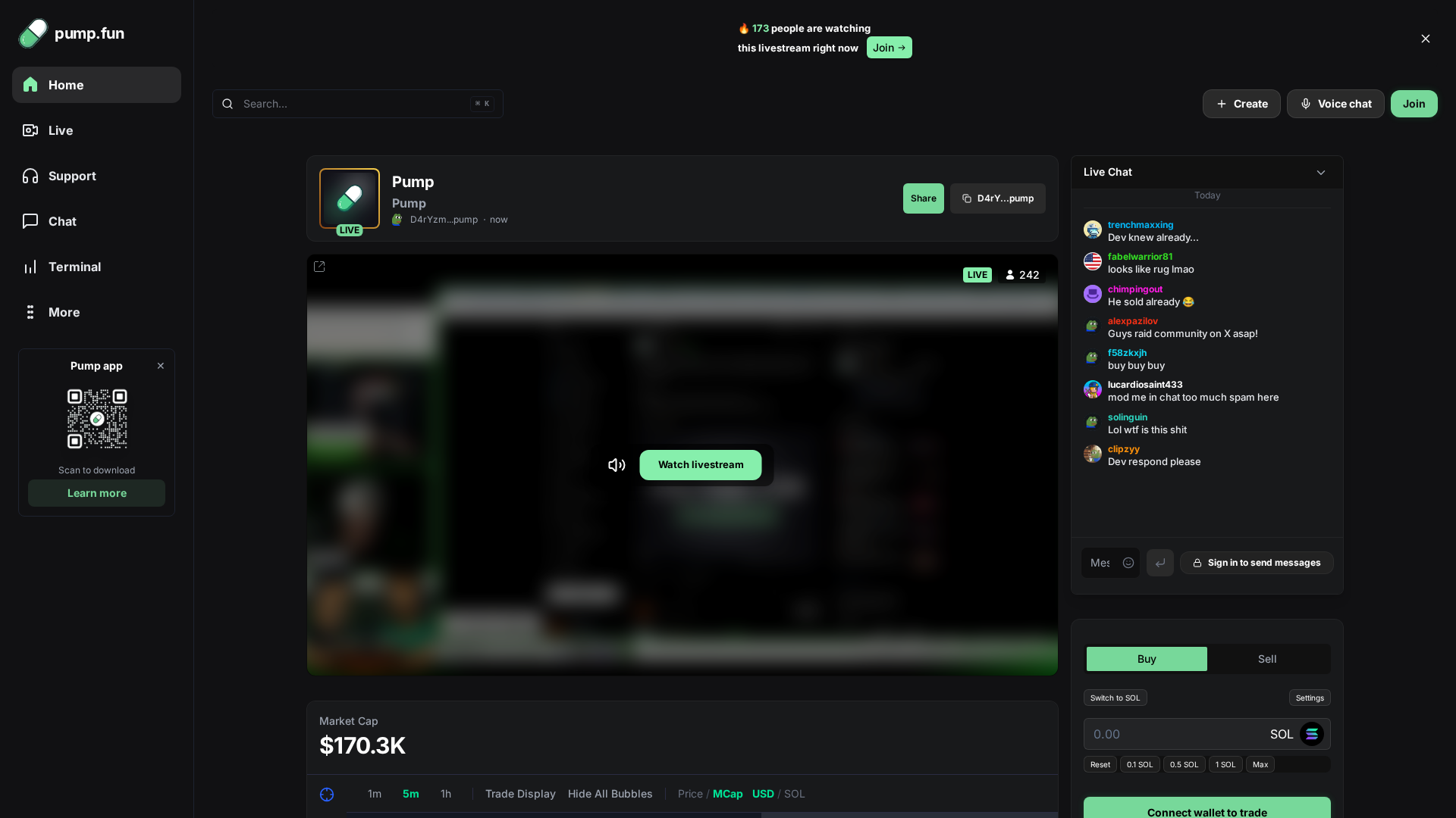 Screenshot of pumpstreamersol.web.app