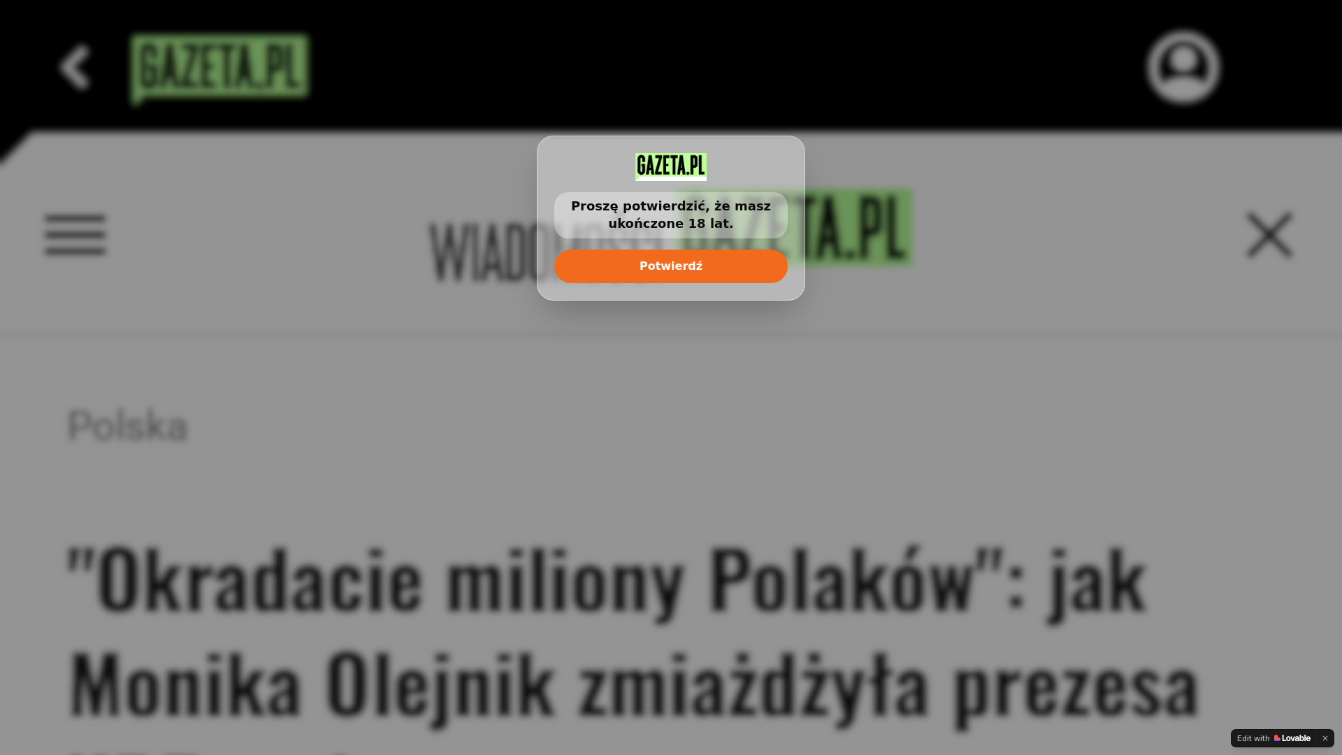 Screenshot of kotwica-rzeczy.lovable.app