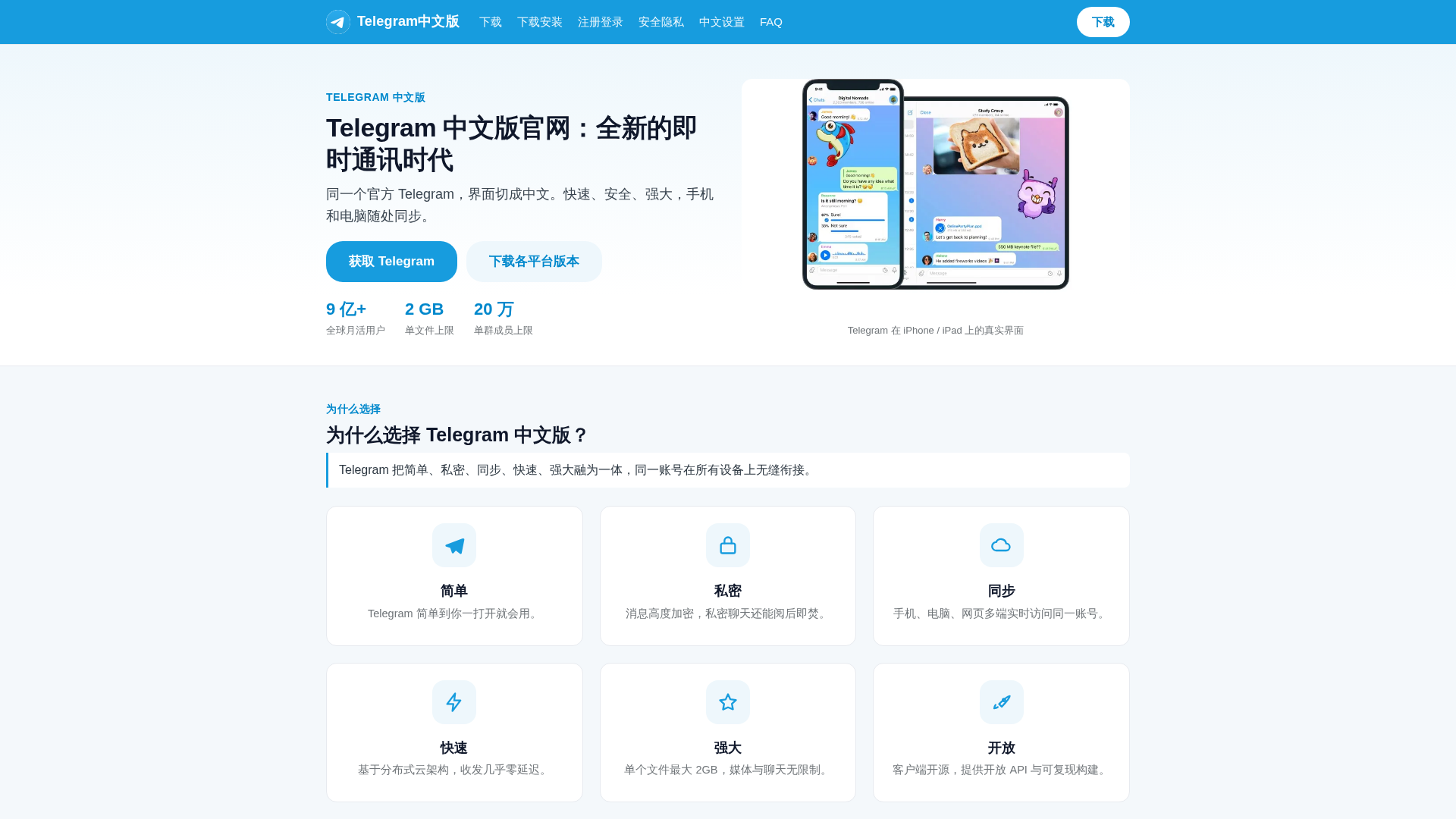 Screenshot of securetelegram.com