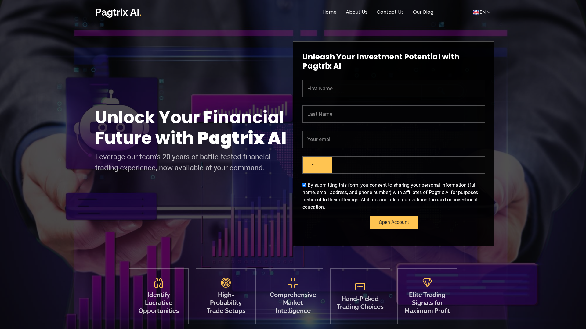 Screenshot of pagtrixai.com