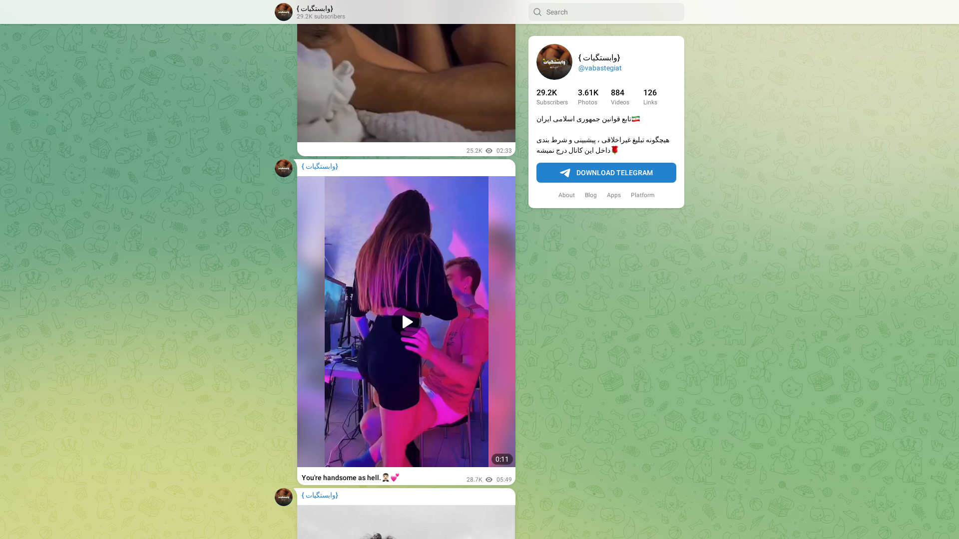 Screenshot of telegram.dog