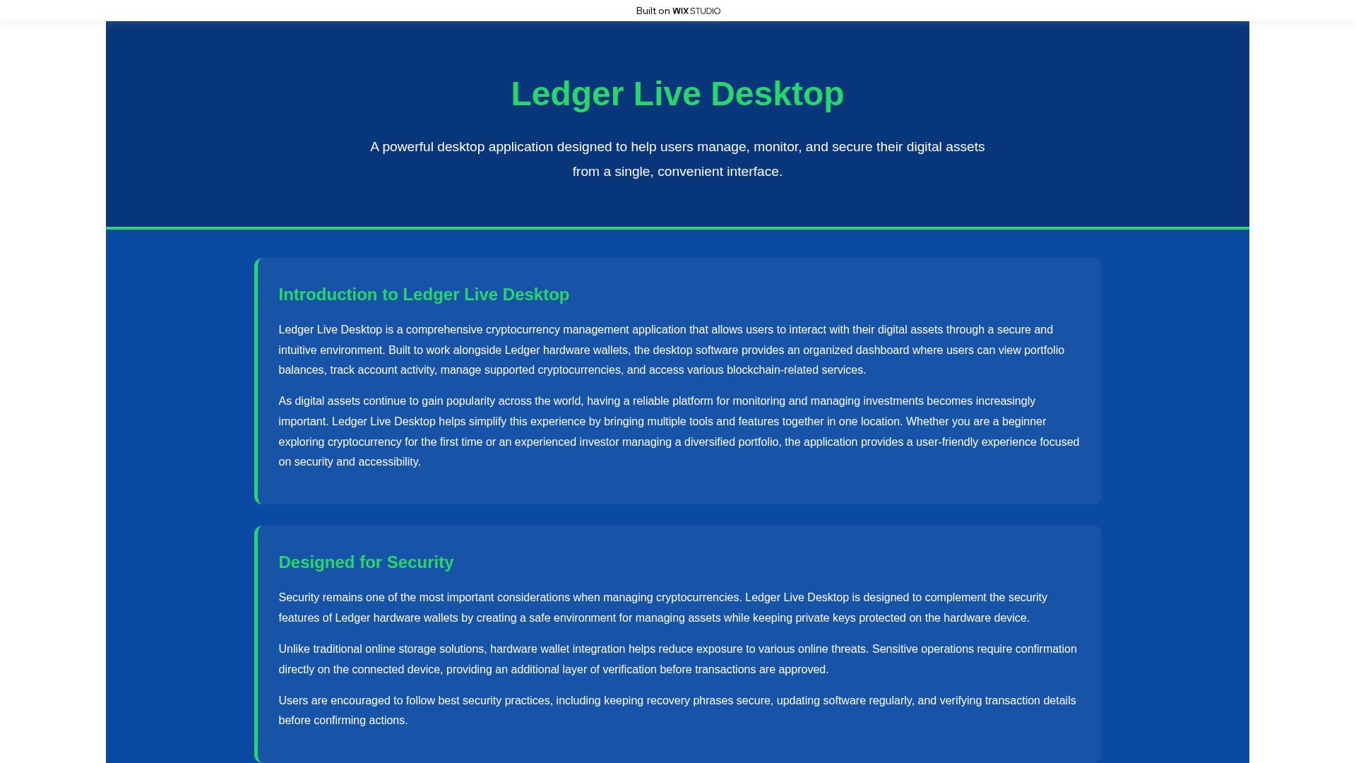 Screenshot of desktop-livescdm.wixstudio.com