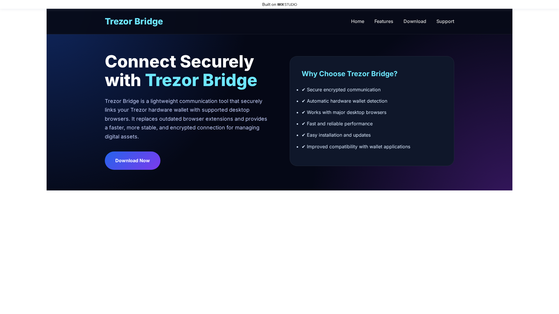 Screenshot of bridge-studio-us.wixstudio.com