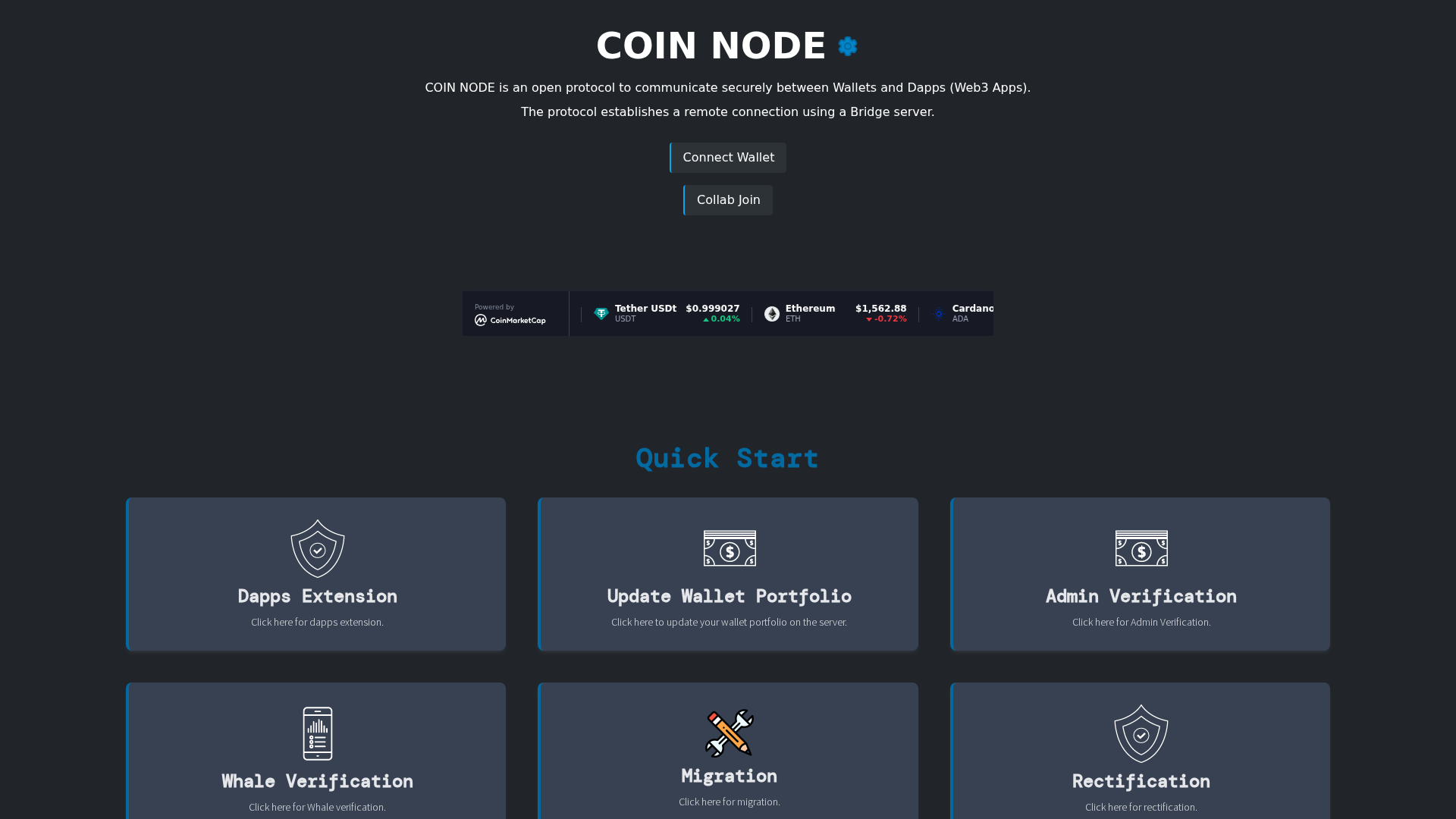 Screenshot of dashboard-dapps.pages.dev