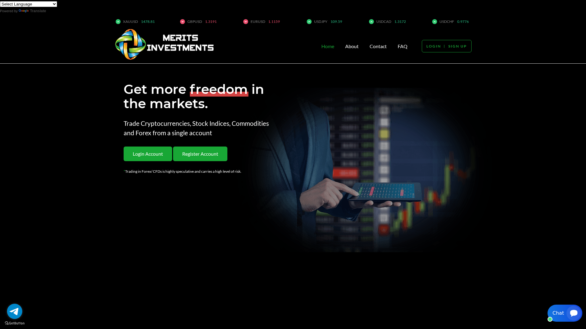 Screenshot of meritsinvestment.live