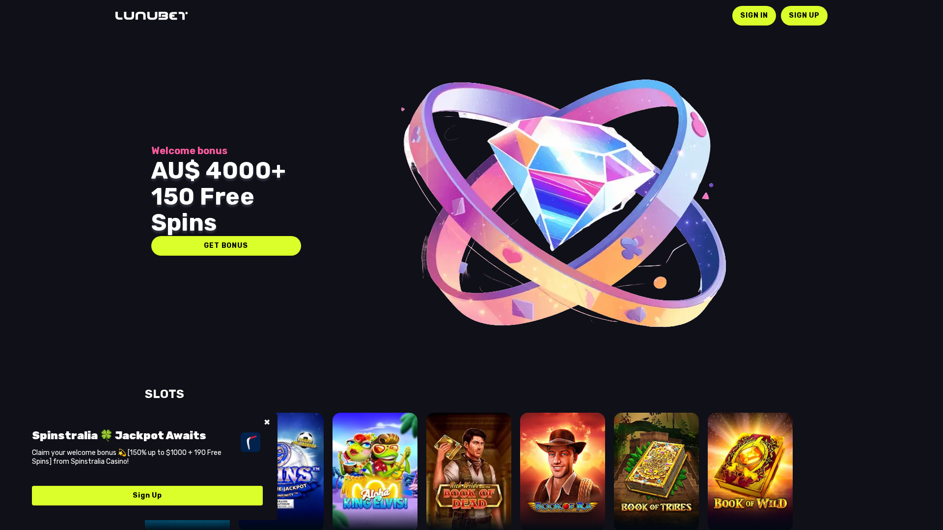 Screenshot of lunubet-aus.com