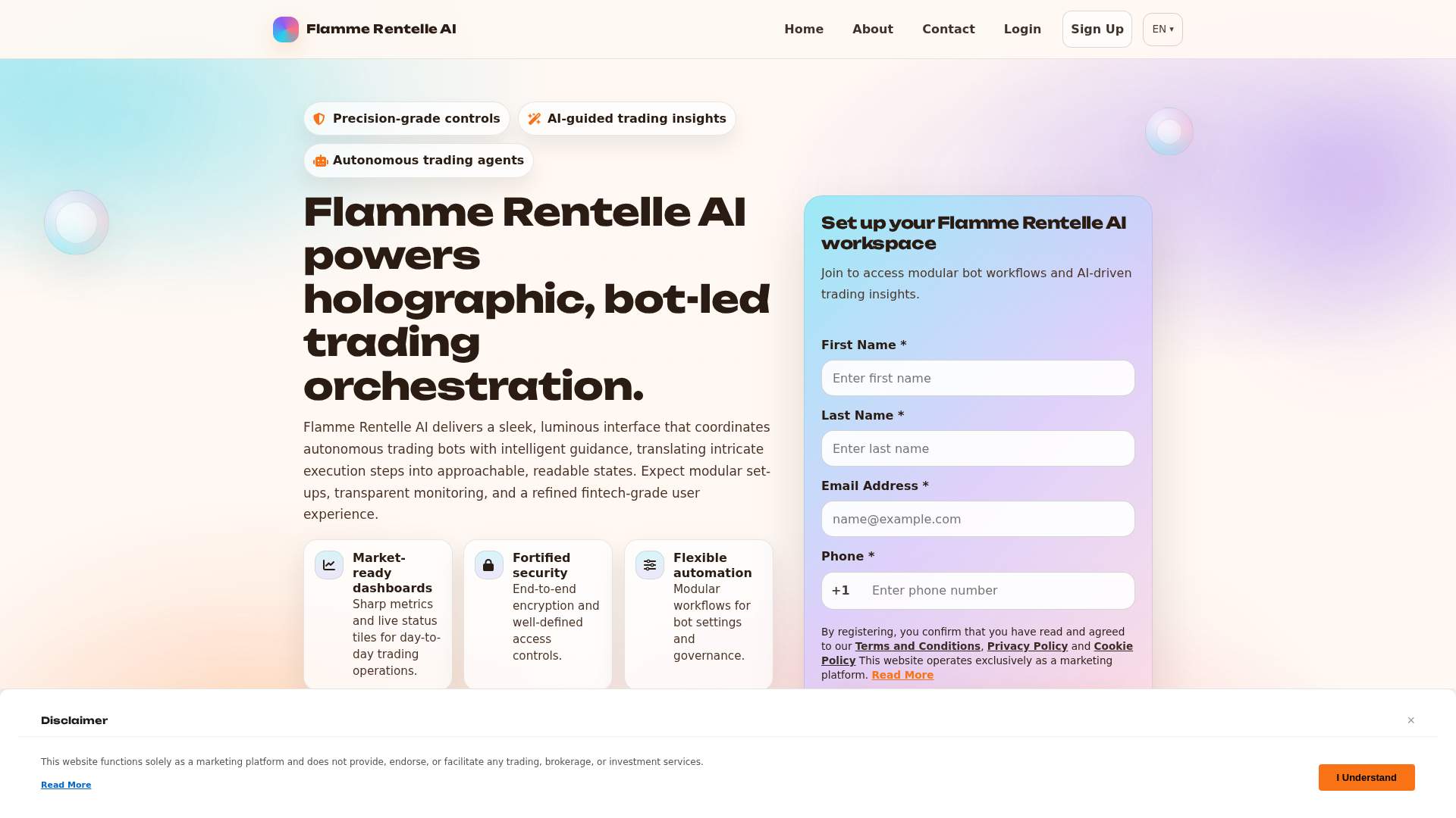 Screenshot of flammerentelleai.digital