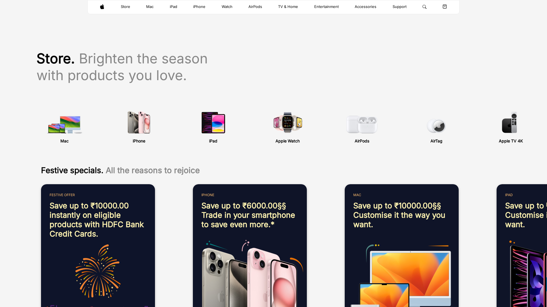 Screenshot of apple-website-clone-liard.vercel.app