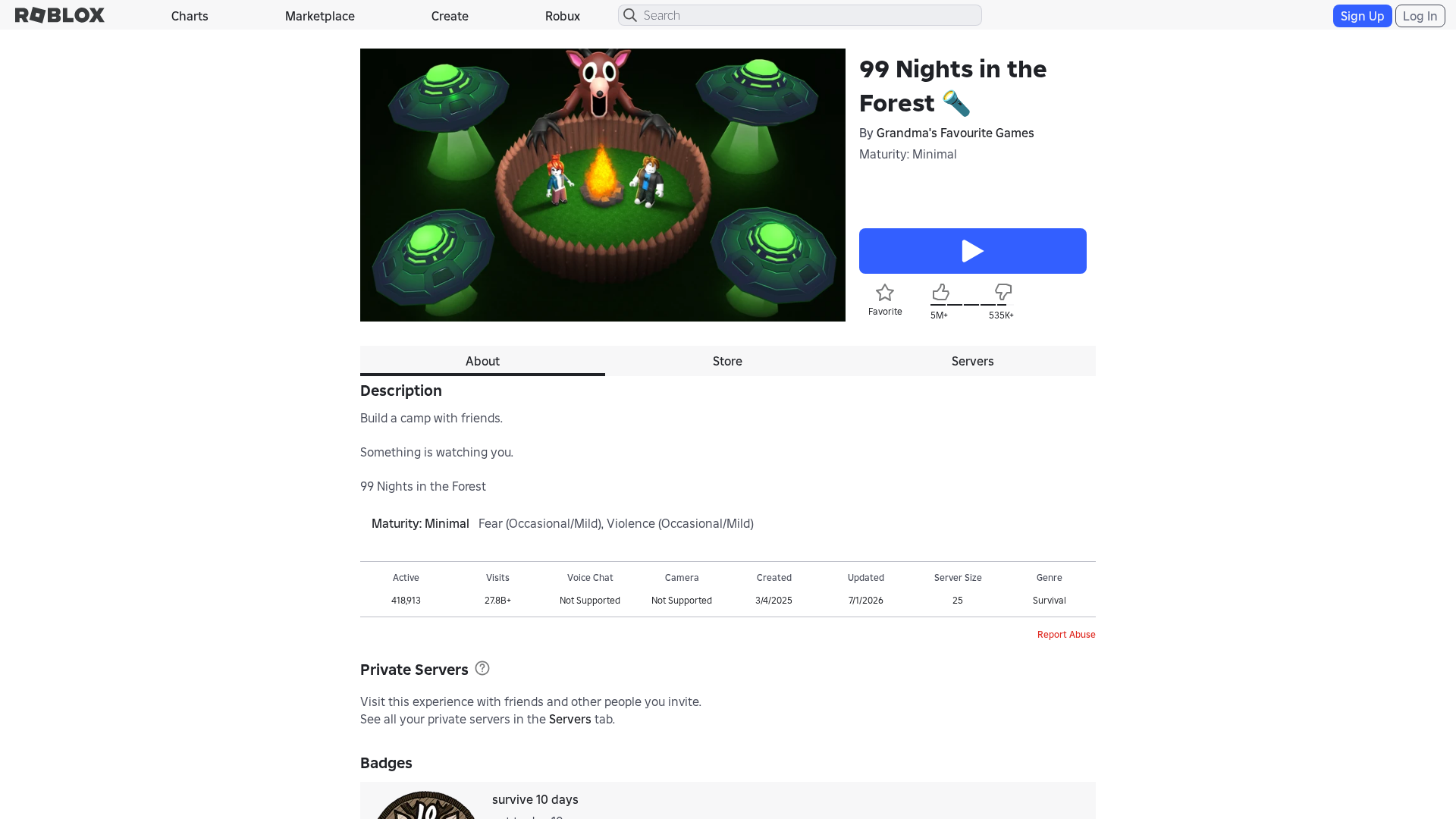 Screenshot of www.roblox.com.bn