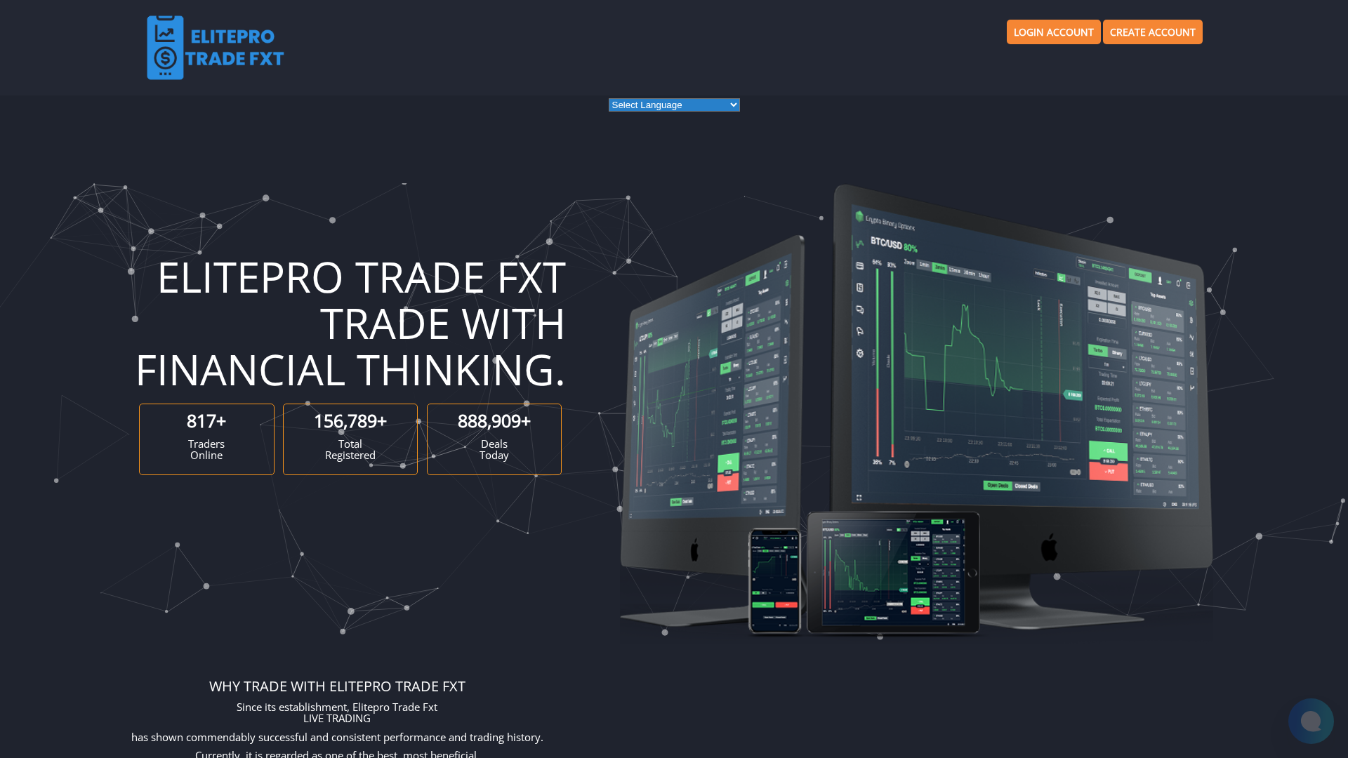Screenshot of eliteprotradefxt.com