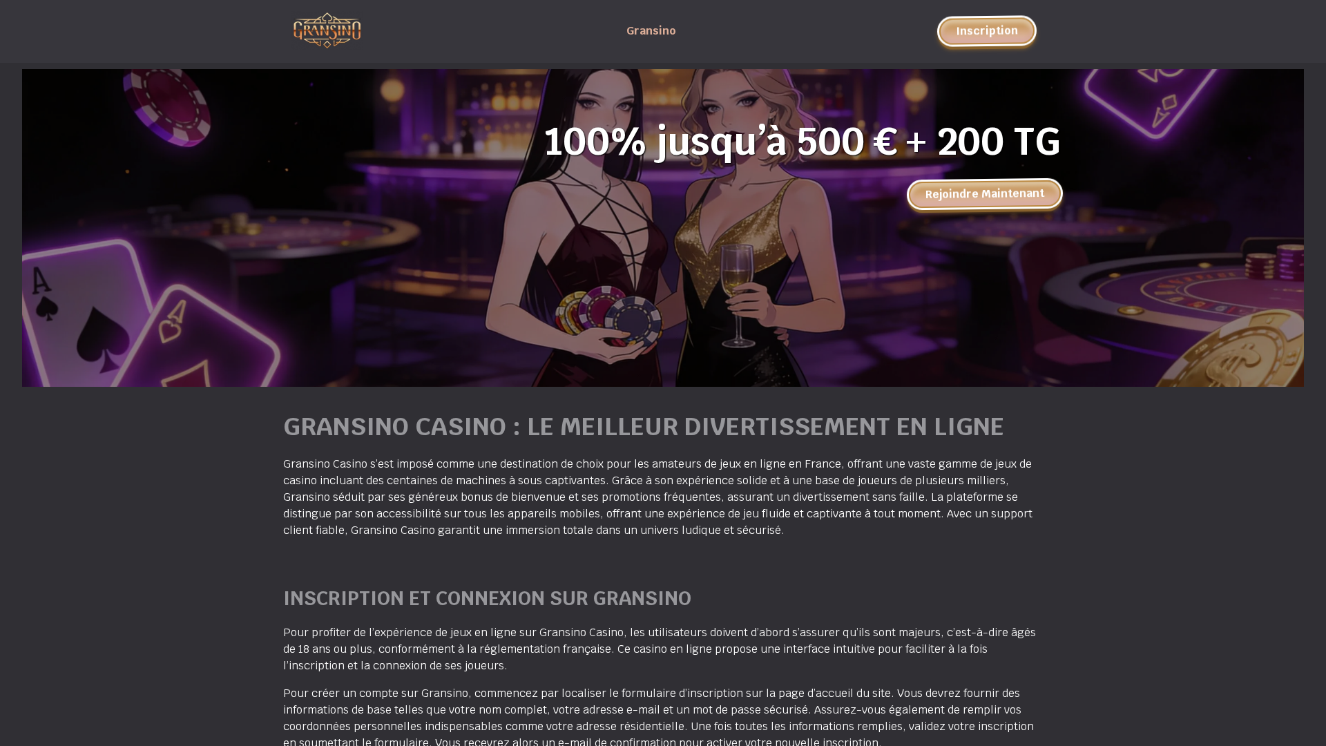 Screenshot of gransino-fr1.com