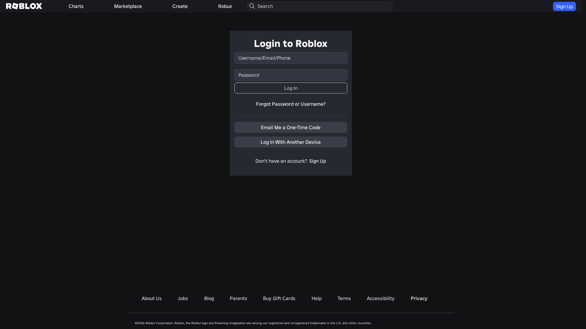 Screenshot of www.roblox.com.ml