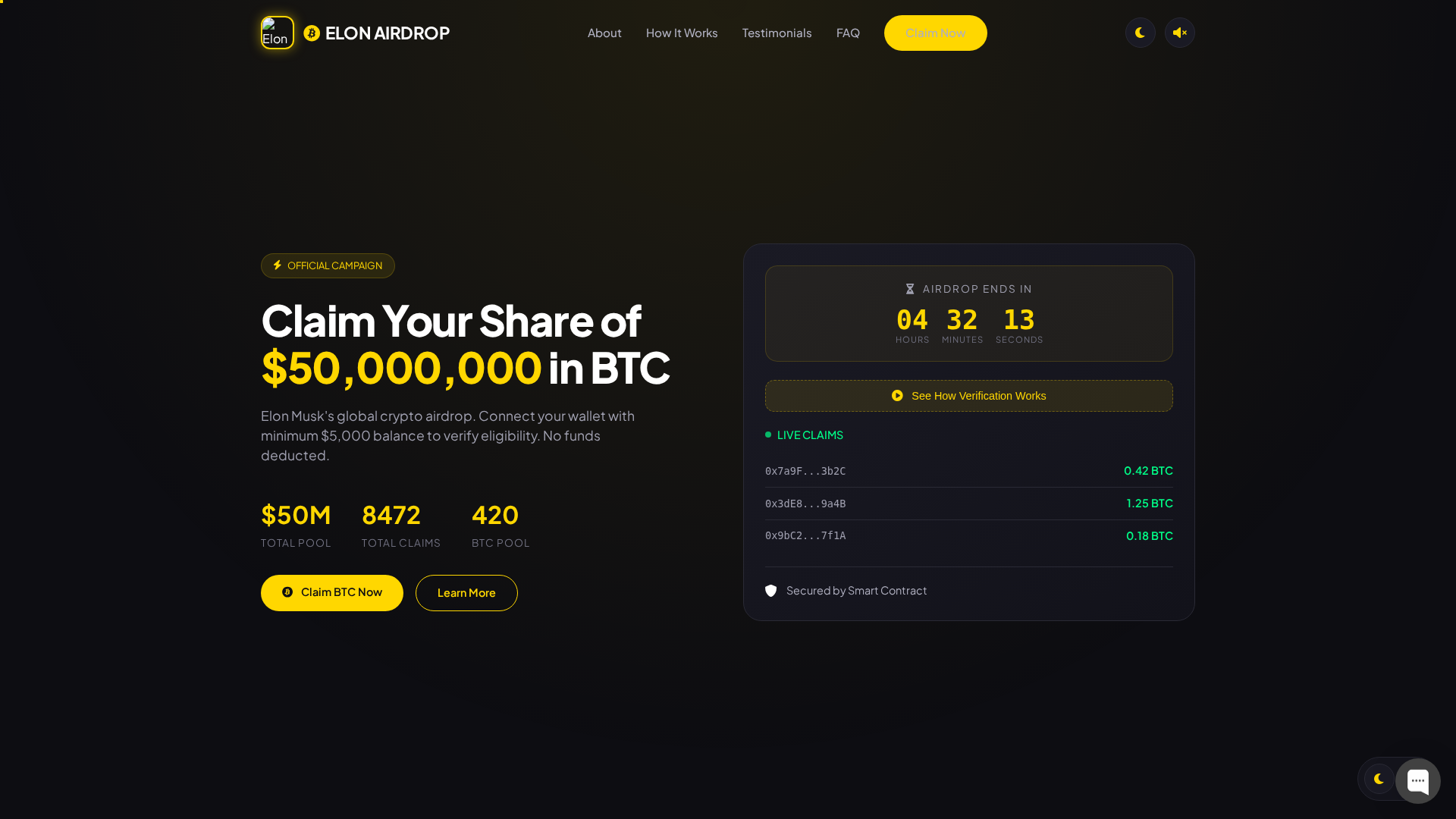 Screenshot of elonairdrop-reward.pages.dev