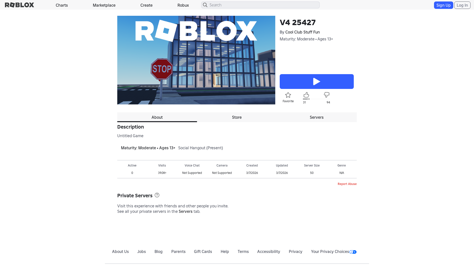 Screenshot of www.roblox.com.et