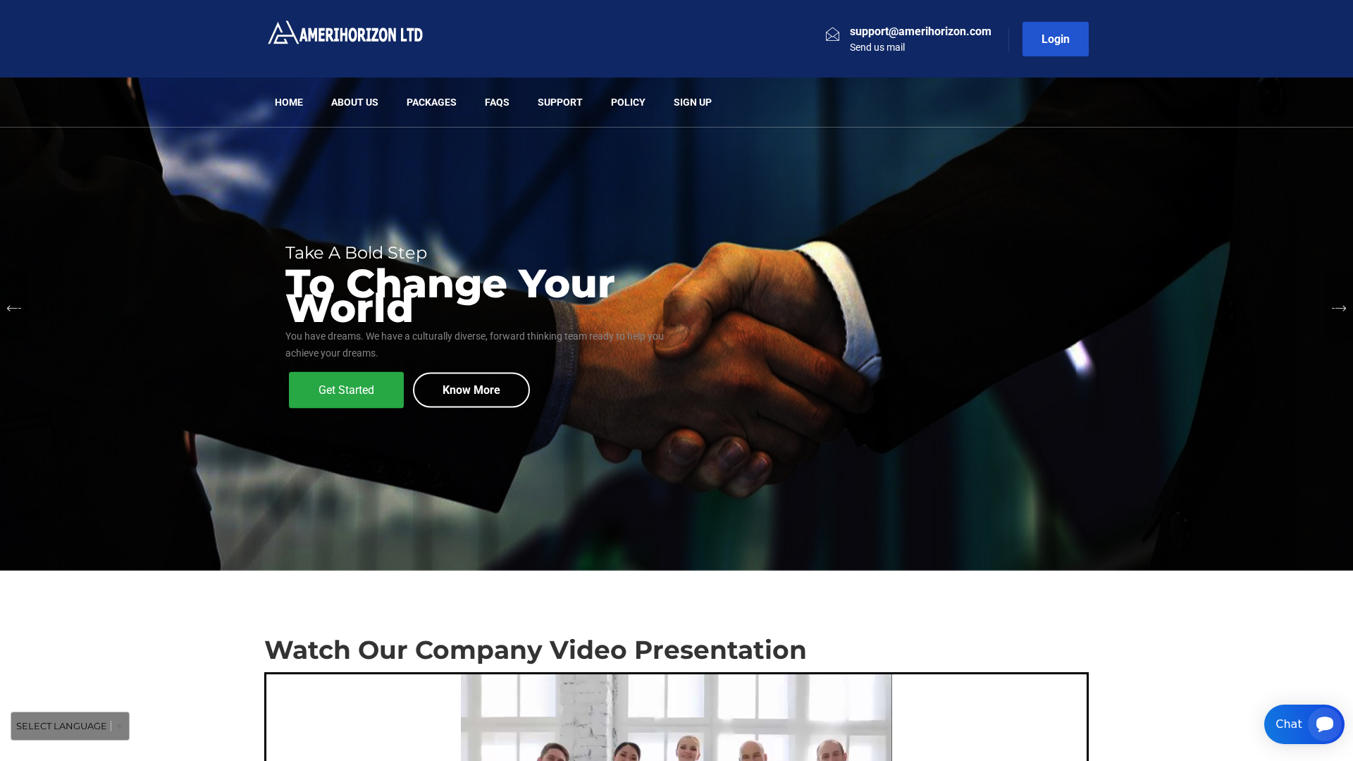 Screenshot of amerihorizon.com