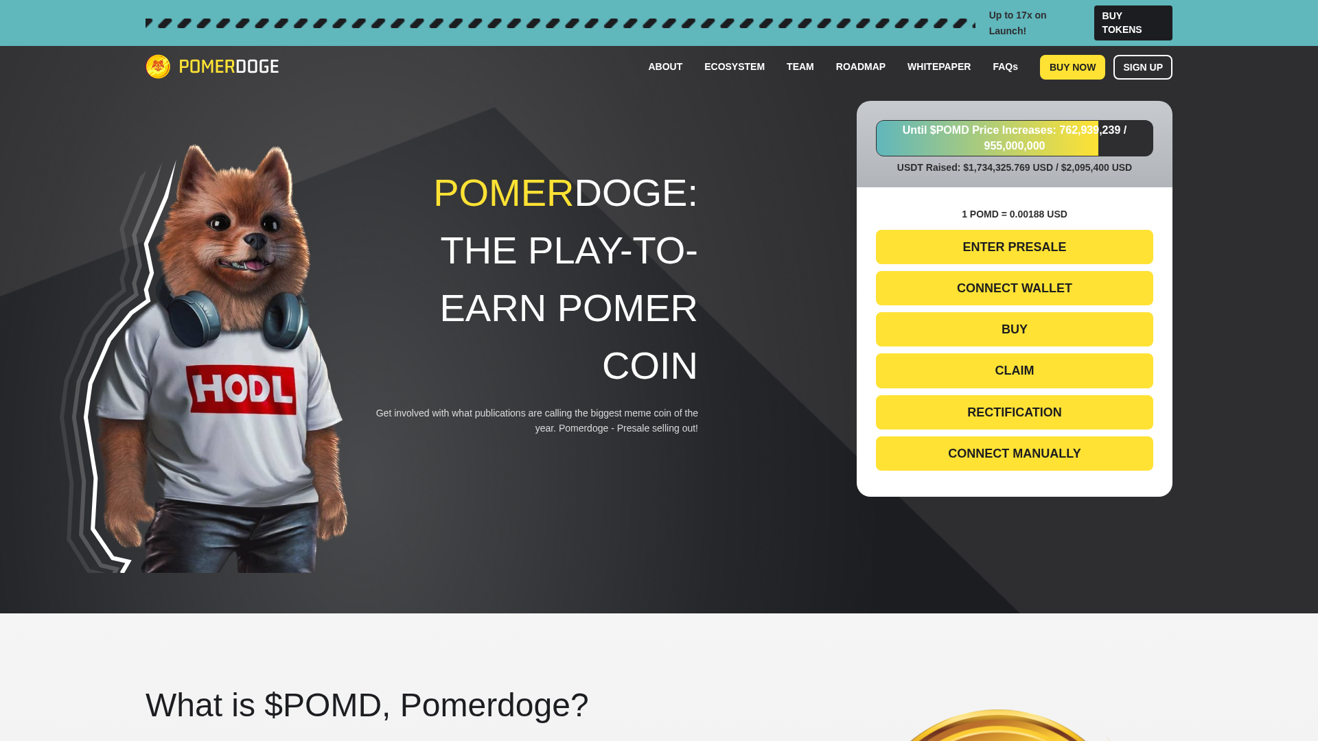 Screenshot of pomerdoge-ai.pages.dev